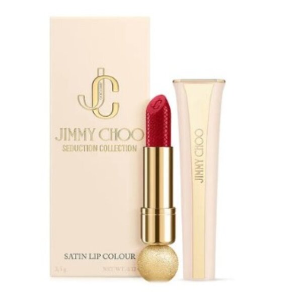 Jimmy Choo Seduction Collection Satin Lip Color 015 Cherry Kiss Wrapped Box